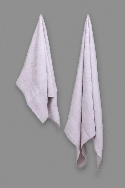 Набор полотенец 2 шт. бежево-белый UP! (Underprice) 