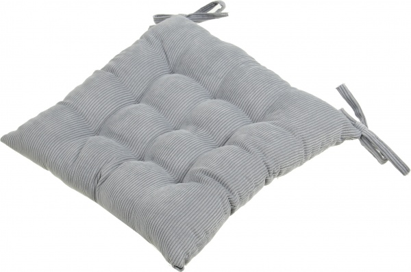 Подушка на стул Велюр серебряная 37х37см Luna