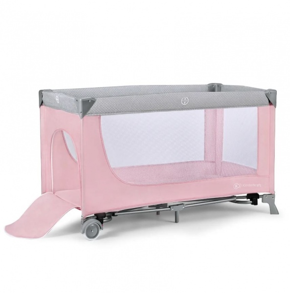 Манеж-ліжко Kinderkraft Leody Pink з пеленатором KCLEOD00PNK00AC