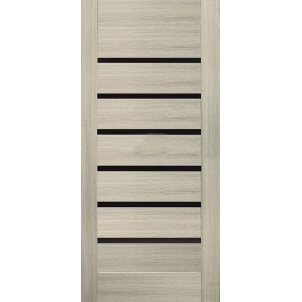 Двері полотно Лагуна 80 см дуб білений зі склом