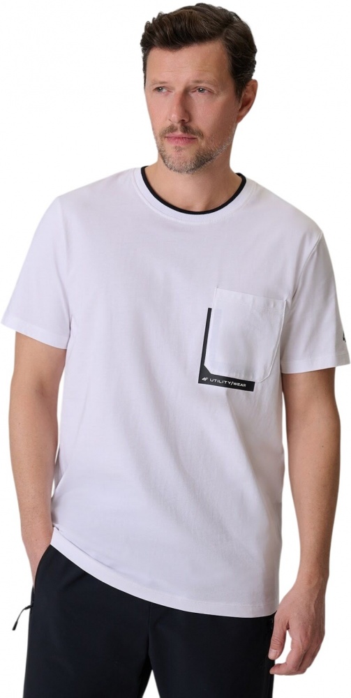 Футболка 4F TSHIRT M2663 4FWSS26TTSHM2663-10S р.M білий