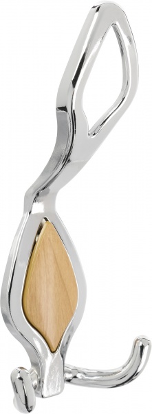 Гачок меблевий 3029 хром зі вставкою жовтою