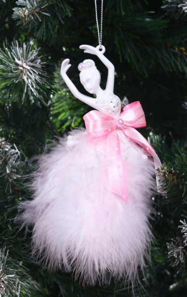 Підвіска Балерина декор Преміум 9х12х3 см рожевий