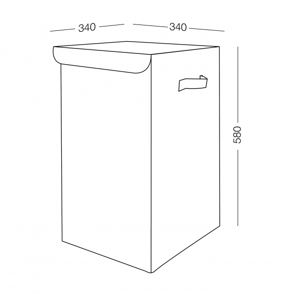 Ящик для зберігання текстильний MVM TH-02 GRAY 580x340x340 мм