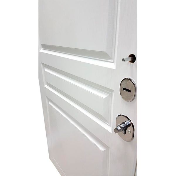 Двері вхідні Булат Олімп 216 дуб графіт / біла текстура 2050x950мм праві