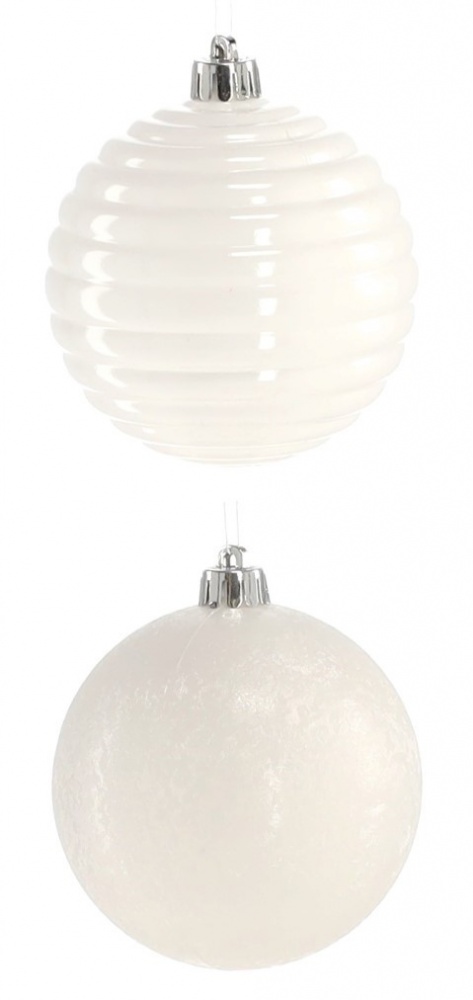 Набор елочных шаров Тайм Еко молочные d 8 мм 6 шт./уп.