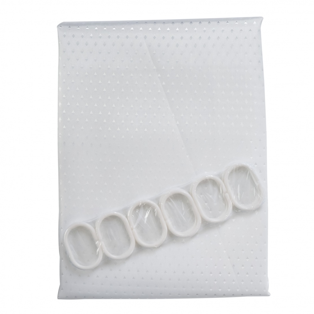 Шторка для ванны Eco Fabric Пика 180х180 см белый