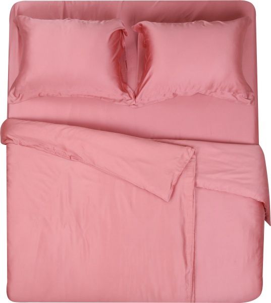 Комплект постільної білизни Bamboo сімейний рожево-помаранчевий La Nuit 