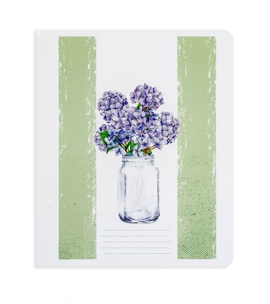 Комплект тетрадей Цветы согревают душу 18 листов в линию 25 шт. Поділля