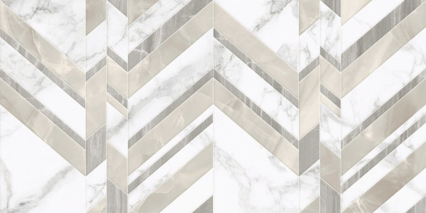Плитка Golden Tile Marmo Bianco Chevron бiлий G70151 30х60 