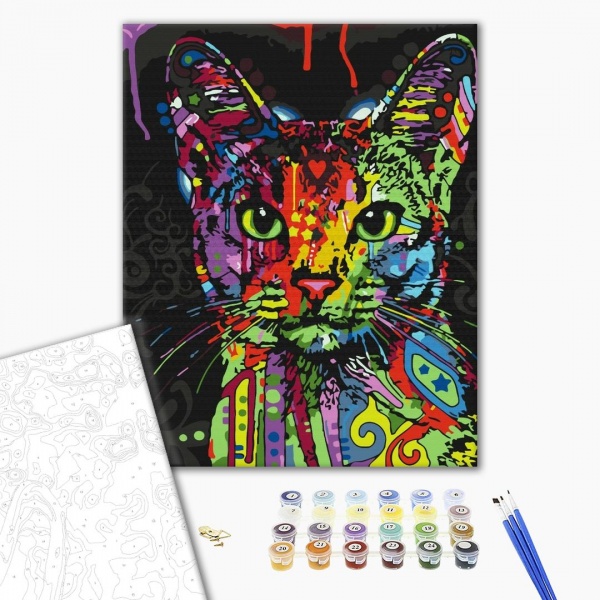 Картина за номерами Абісинська кішка 40x50 см BS9868 Brushme 