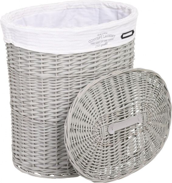 Кошик плетений Tony Bridge Basket з текстилем 51х37х56 см HQN20-4CD-1 