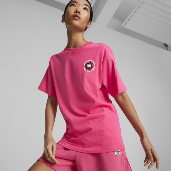 Футболка Puma DOWNTOWN RELAXED GRAPHIC TEE 53836225 р.XS рожевий