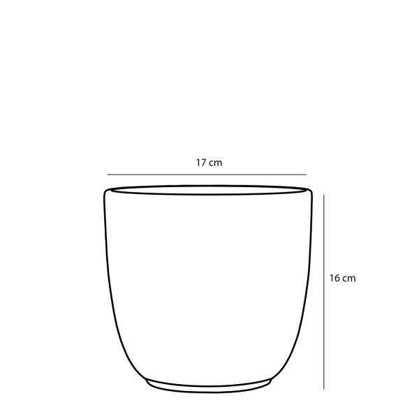 Вазон керамический Edelman Tusca 17 см круглый 2,72 л зеленый оливковый (1051613) 