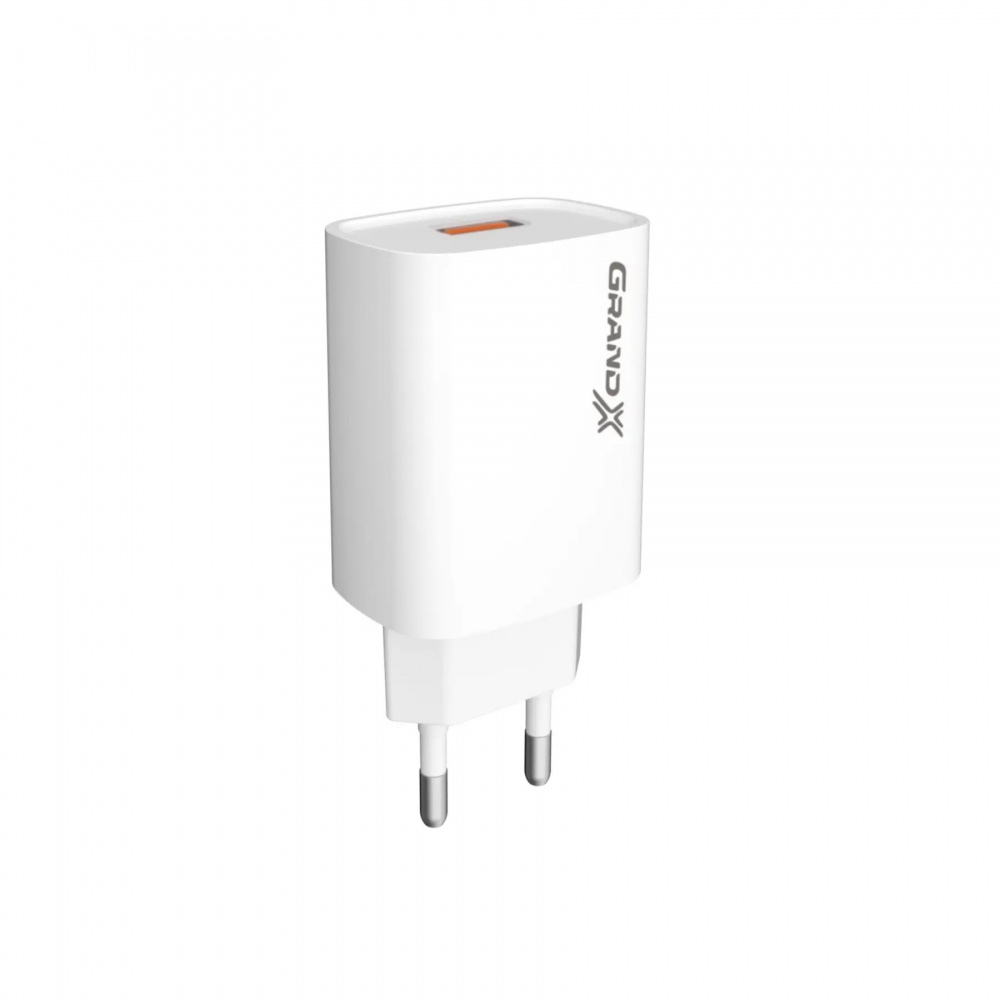 Зарядний пристрій Grand-X Quick Charge QС3.0 3.6V-6.5V 3A, 6.5V-9V 2A, 9V-12V 1.5A USB (CH-550W)