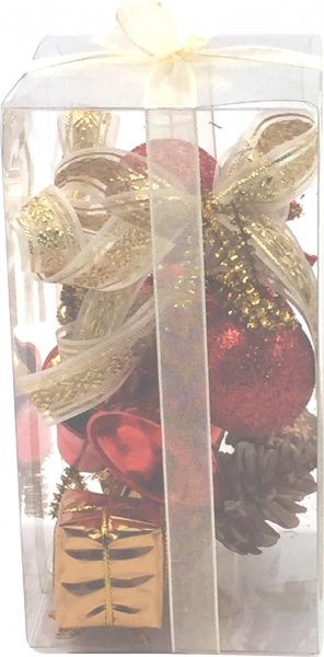 Набор новогодних декораций красно-золотой HL2-1317