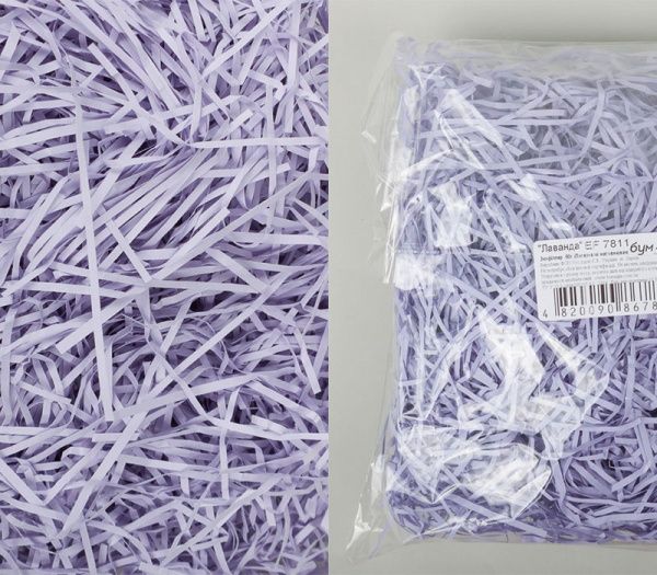 Наповнювач паперовий Бумагія Екофілер 50 г світло-бузковий 