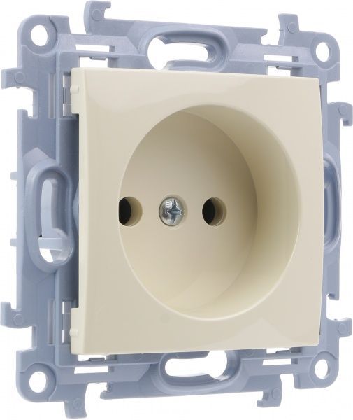 Розетка без заземления Simon 10 без шторок кремовый CG1.01/41
