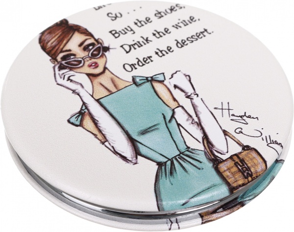 Зеркало карманное косметическое Лідер Канц Модница круглое 6 вариантов в ассортименте 