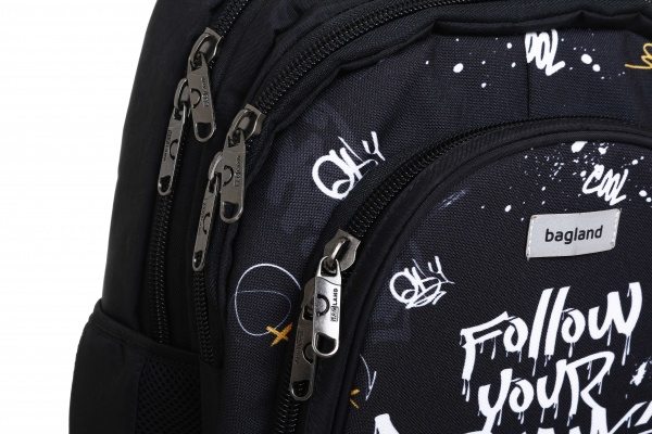 Рюкзак Nota Bene Bombino Graffiti Follow fire чорний 16 л 591/1391
