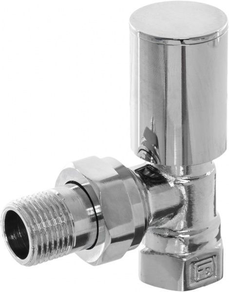 Кран радиаторный FADO S.r.l RC01 хром 1/2 угловой верхний серебрянный