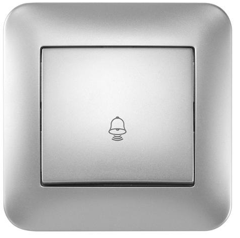 Кнопка дзвінка двоклавішний Hausmark Luno срібний 709-4343-103