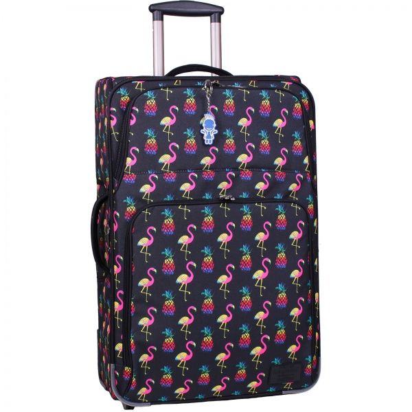 Чемодан Bagland Леон 70 л черный с рисунком 361 (0037666274) 