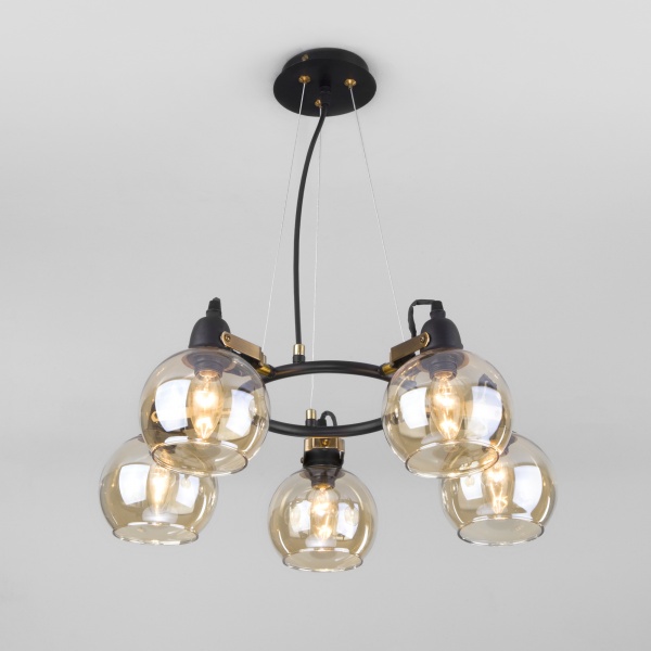 Люстра потолочная Strotskis Mateo 5x60 Вт E14 бронза/черный 70119/5 (чорний) 