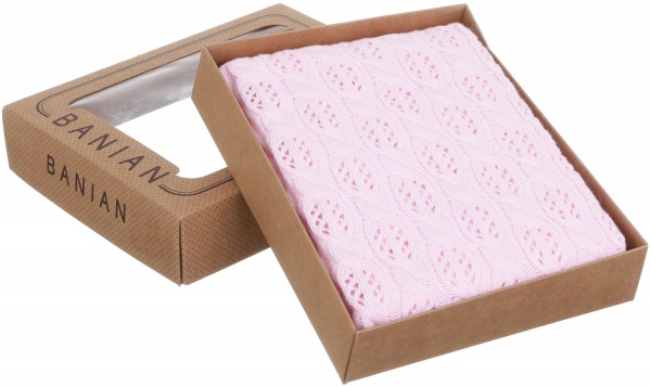 Плед Banian в'язаний 90x100 см рожевий 