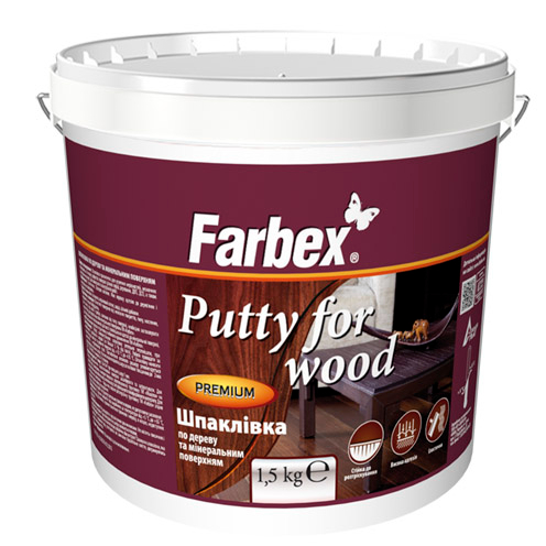 Шпаклевка по дереву и минеральным поверхностям Farbex дуб 1500 г