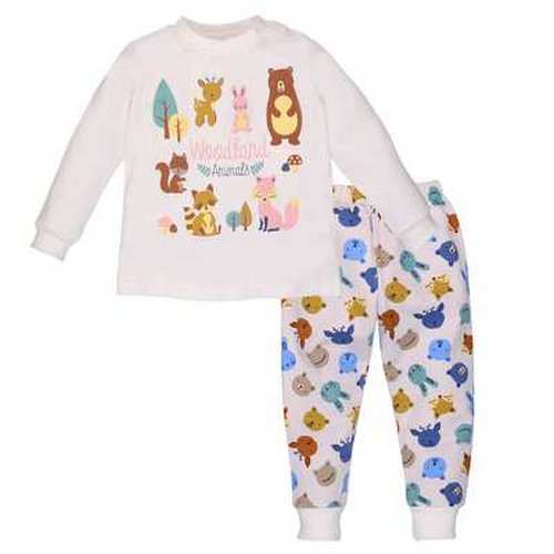 Пижама детская для девочек Татошка р.80 молочный/с принтом 0102302міг 