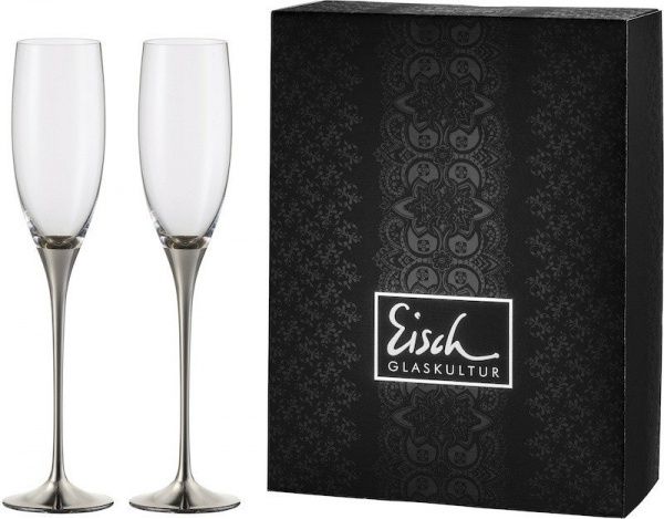 Набор бокалов для шампанского Exklusiv платина 180 мл 2 шт. Eisch 
