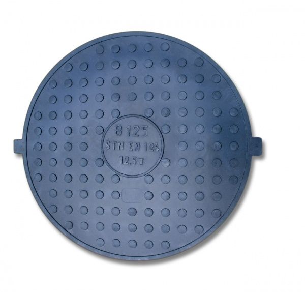 Люк канализационный ПОЛИМЕР-ТЕХБУД 770 мм 12,5 т без замка черный