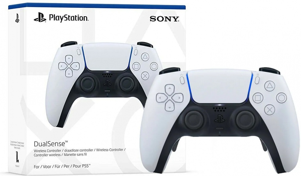 Геймпад беспроводной Sony DualSense для PS5 White (1000040185)