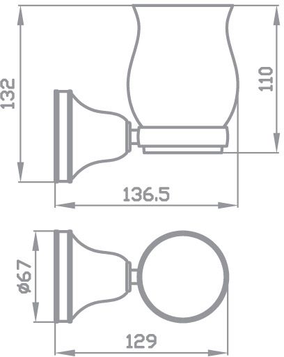 Стакан для зубных щеток Aqua Rodos Victoria 7421