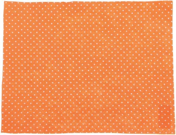 Фетр с принтом Горох ярко-оранжевый, 165086 1 мм, 33х42,5 см