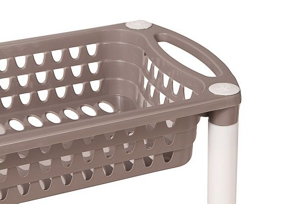 Этажерка пластиковая Heidrun 1562 Baskets 3 яруса 610x180x600 мм серая