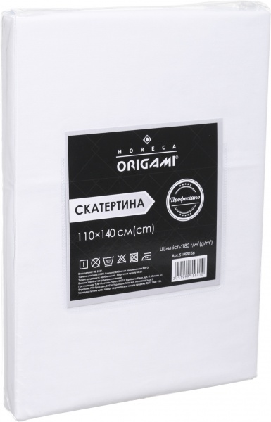 Скатерть 185г/м2 110x140 см белый Origami Horeca 