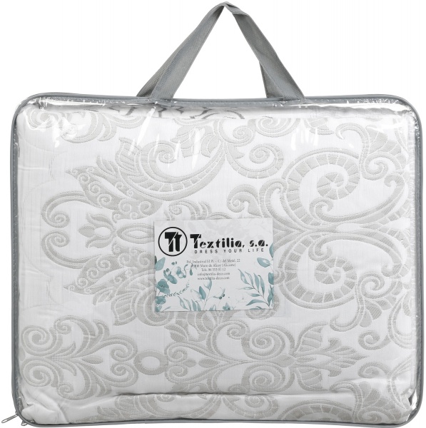 Покрывало Croacia C1 235x270 см Textilia серый с белым 