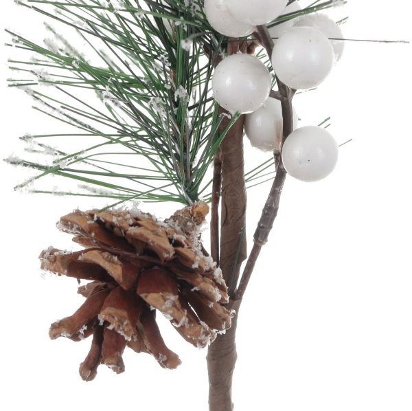 Гілочка декоративна 10х6х49 см біла CAA723370