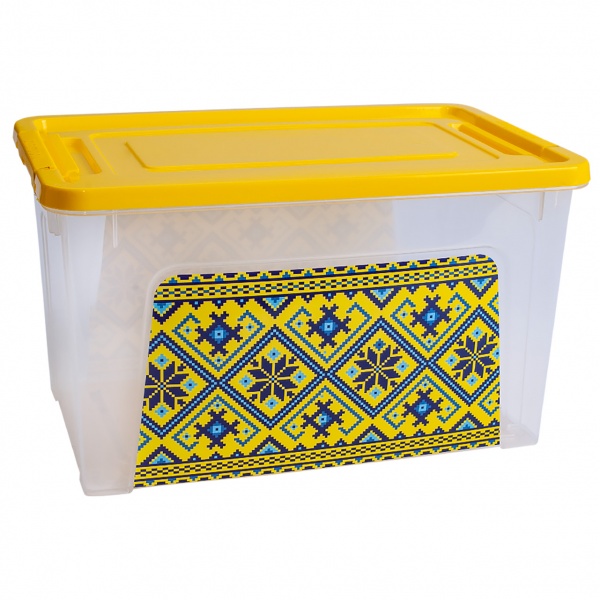 Ящик для хранения Vivendi Вышиванка желтый 140x160x240 мм