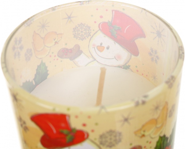 Свеча в стакане Admit ароматическая Snowman 1341 