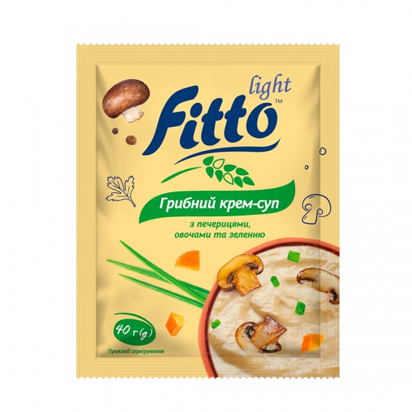 Крем-суп Fitto Light Грибной с шампиньонами и зеленью 40 г 