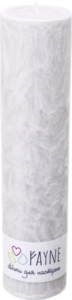 Свічка Циліндр пальмова сіра 6х26 см ТМ FAYNE