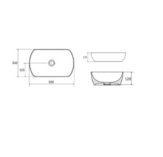 Умывальник-чаша Ravak UNI 500 O Slim