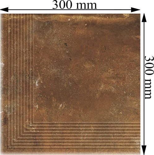 Клинкерная плитка Dallo Rosso stopnica narozna 30x30 Cerrad