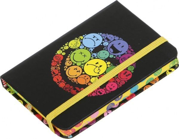 Книга для нотаток 80 аркушів чорна Smiley