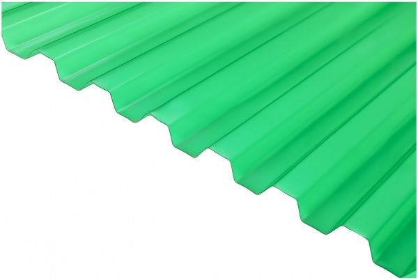 Прозорий лист ПВХ Salux HR 70/18 2x0,9м зелена трапеція