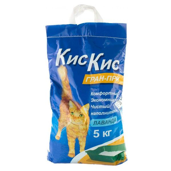 Наполнитель для кошачьего туалета Кис Кис с лавандой 5 кг