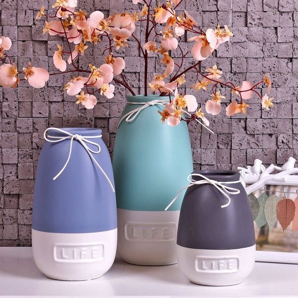 Ваза Life 14х28 см светло-зеленая